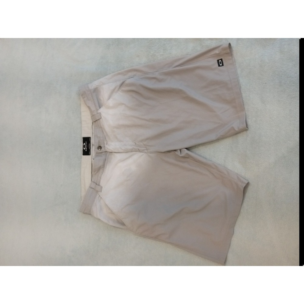 Oakley Shorts Mens 40 Beige Golf‎ Chino Flat Front Nylon Stretch Golfing Active